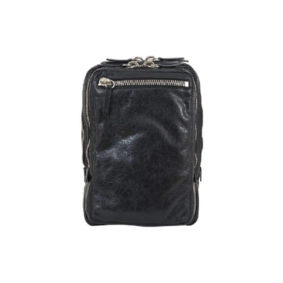 Shop Valentino Black Leather Messenger Bag