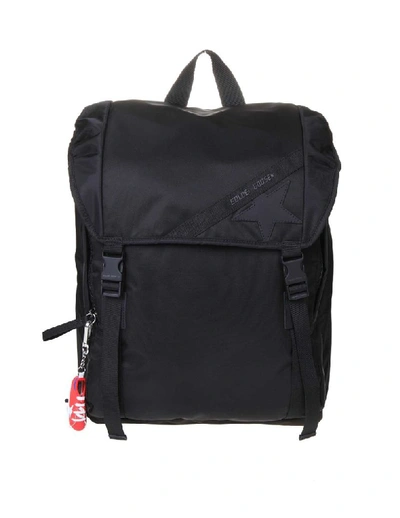 Shop Golden Goose Black Polyamide Backpack