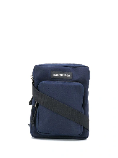 Shop Balenciaga Men's Blue Polyamide Messenger Bag