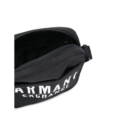 Shop Armani Exchange Black Messenger Bag