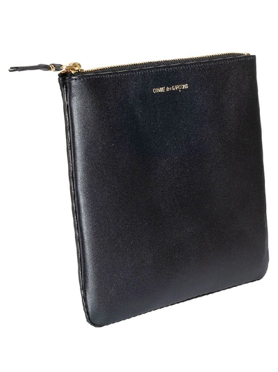 Shop Comme Des Garçons Men's Black Leather Pouch