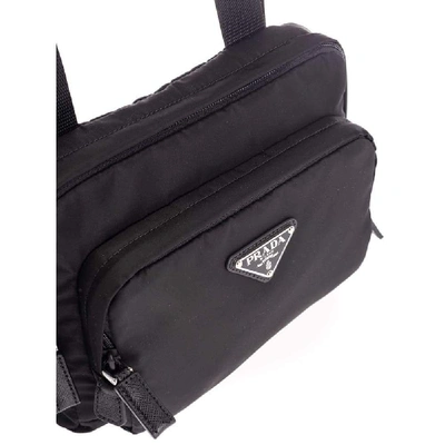 Shop Prada Men's Black Polyester Messenger Bag