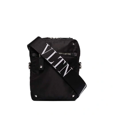 Shop Valentino Black Polyamide Messenger Bag