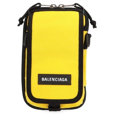 Shop Balenciaga Yellow Messenger Bag
