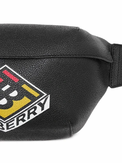 Shop Burberry Black Leather Belt Bag