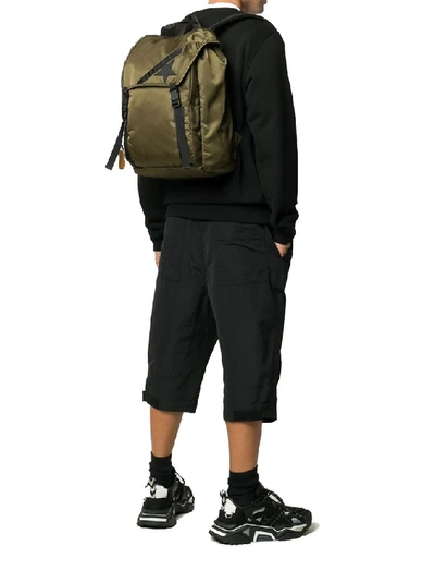 Shop Golden Goose Green Polyamide Backpack