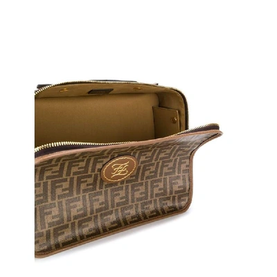 Shop Fendi Men's Brown Leather Travel Bag