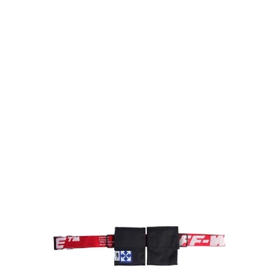 Shop Off-white Men's Black Elastane Belt Bag