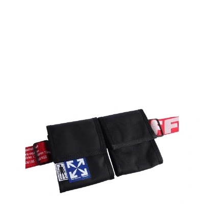 Shop Off-white Men's Black Elastane Belt Bag