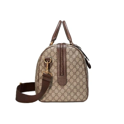 Shop Gucci Men's Beige Fabric Travel Bag