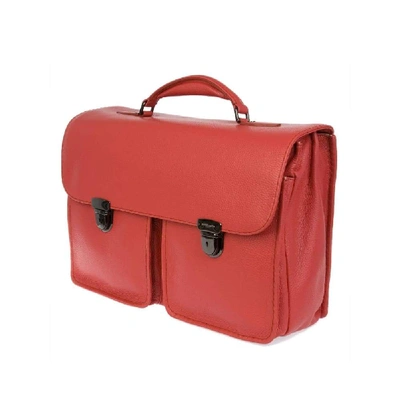 Shop Zanellato Men's Red Leather Briefcase