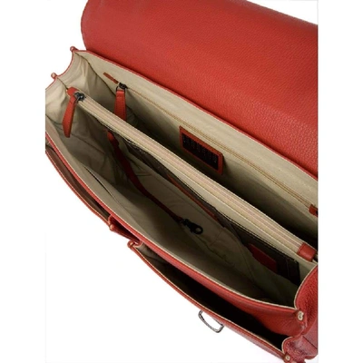 Shop Zanellato Men's Red Leather Briefcase