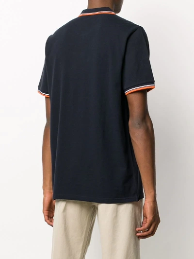 Shop Carhartt Short Sleeve Polo Shirt In Blue