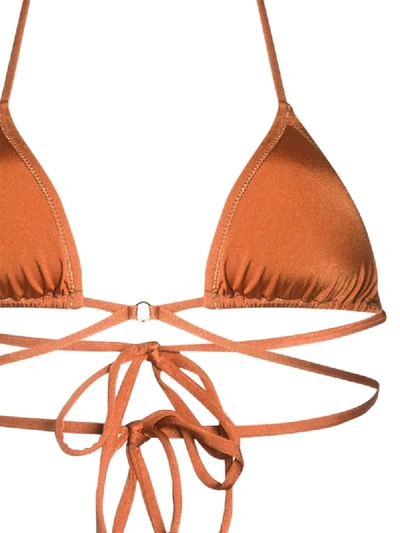 Shop Reina Olga Goldie Wrap Around Bikini In Orange