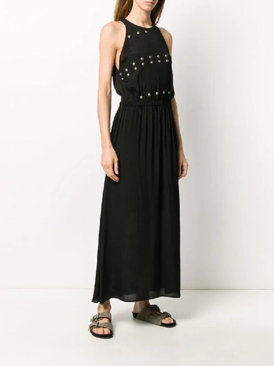 Shop 8pm Studded Maxi Dress In Black