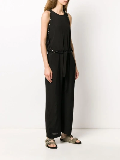 Shop 8pm Jumpsuit Mit Nieten In Black