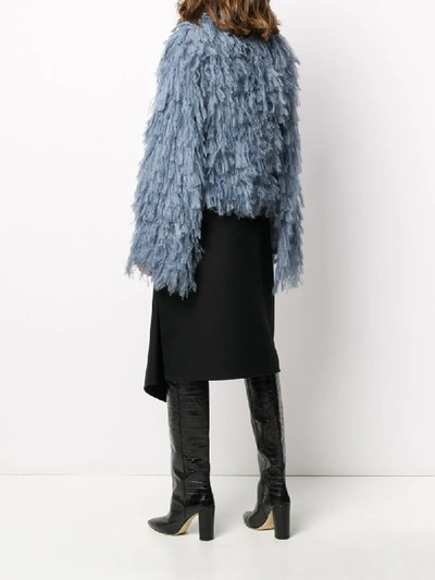 Shop Ports 1961 Mohair Oversized Knit Top In Blue