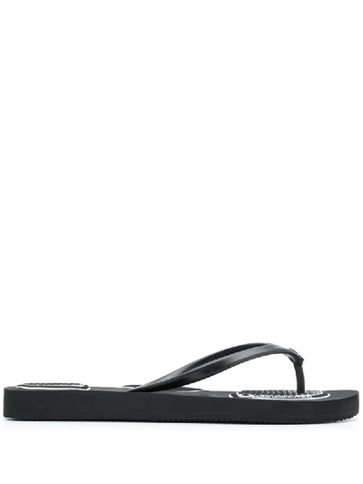 Shop Off-white Micro Beach Flip Flops In Black