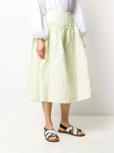 Shop Simone Rocha Single Bite Full Skirt In Green