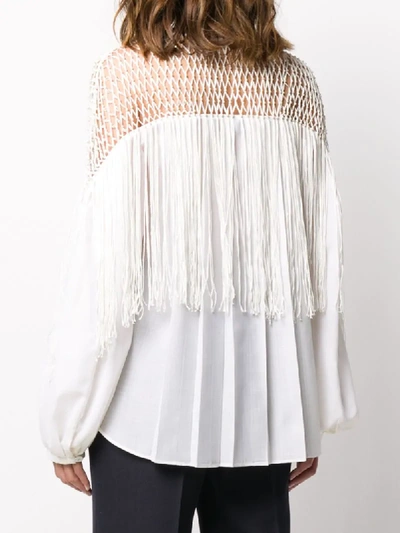 GABRIELA HEARST TASSEL FRINGED BLOUSE 