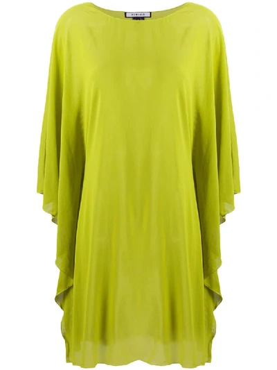 Shop Fisico Sheer Floaty Style Tunic Top In Green