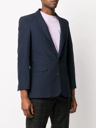Shop Aries Single Breasted Blazer In Blue