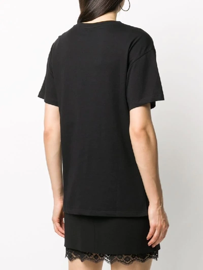 Shop Ermanno Ermanno Lace Embroidered T-shirt In Black