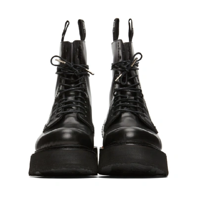 Shop R13 Black Stacked Platform Boots