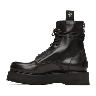 Shop R13 Black Stacked Platform Boots