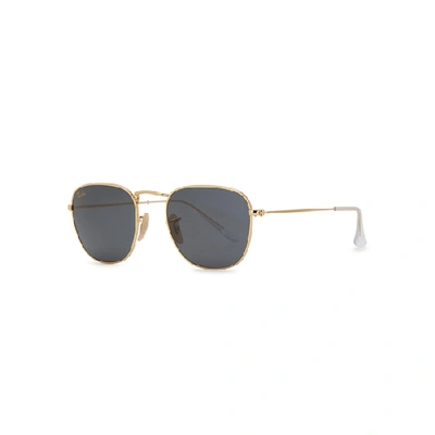 Shop Ray Ban Frank Legend Oval-frame Sunglasses In Blue
