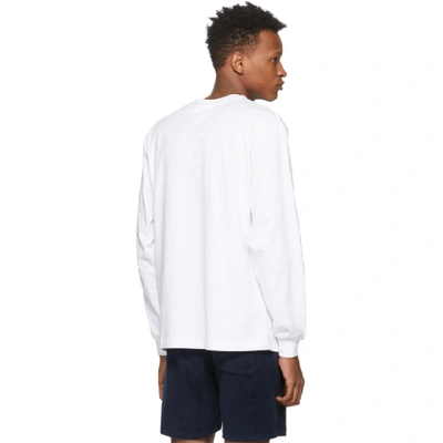 Shop 032c White Embroidered Logo Long Sleeve T-shirt