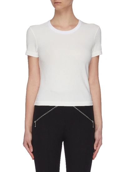 Shop Alexander Wang T 'compact' Contrast Collar T-shirt In White