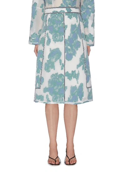 Shop 3.1 Phillip Lim / フィリップ リム 'abstract Daisy' Fil Coupé Seam Midi Skirt In Multi-colour