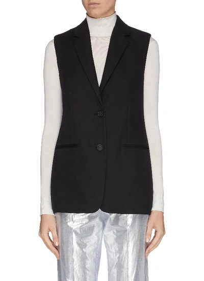 Shop Helmut Lang Tailored Sleeveless Blazer In Black