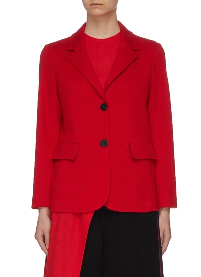 Shop Rosetta Getty Cropped Sleeve Jacket In Red