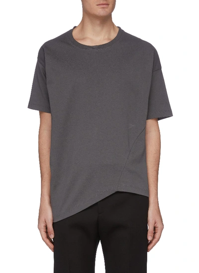 Shop Bottega Veneta Asymmetric Hem T-shirt In Grey
