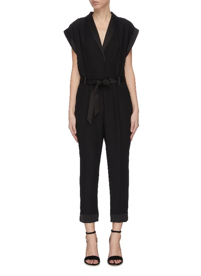 Shop Frame Tuxedo Jumpsuit In Black