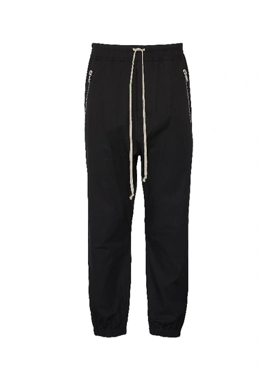 Shop Rick Owens 'tecuatl' Drawstring Side Zip Track Pants In Black