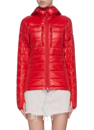 Shop Canada Goose 'hybridge Lite' Hooded Puffer Jacket In Red