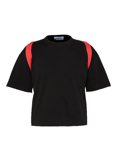 Shop Ambush Contrast Straps T-shirt In Black