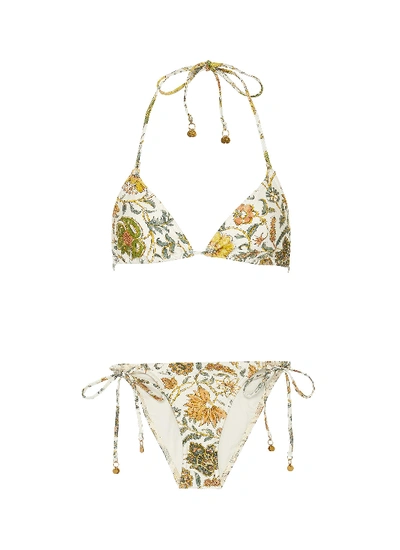 Shop Zimmermann 'edie' Floral Print Bikini In Multi-colour