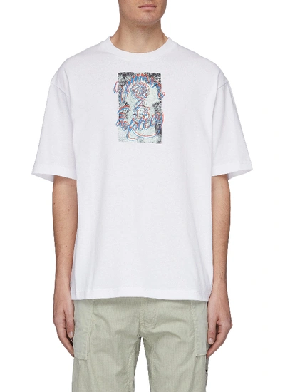 Shop Acne Studios Graphic Print T-shirt In White