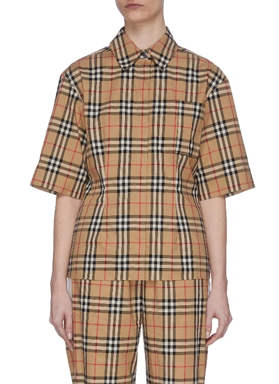 Shop Burberry Vintage Check Shirt In Brown