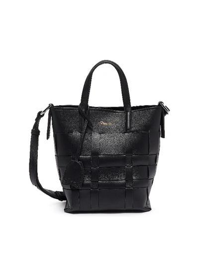 Shop 3.1 Phillip Lim / フィリップ リム 'odita Mini' Woven Lattice Leather Bucket Bag In Black