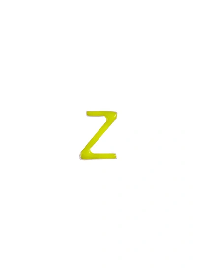 Shop Loquet London Enamel Letter Charm - Z In Metallic