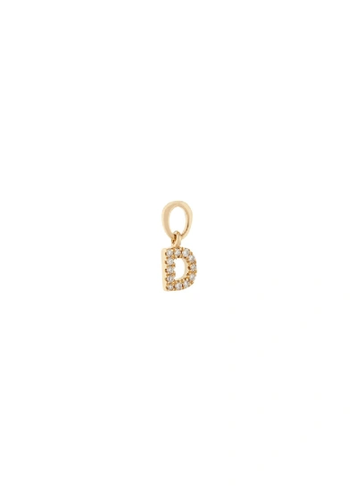 Shop Loquet London Diamond 18k Yellow Gold Letter Talisman Charm - D In Metallic