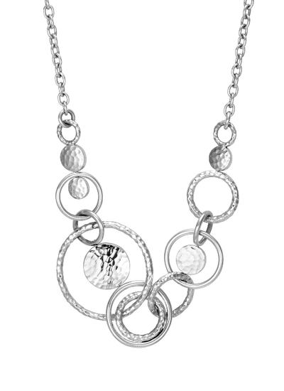 Shop John Hardy 'dot' Silver Circle Link Necklace In Metallic