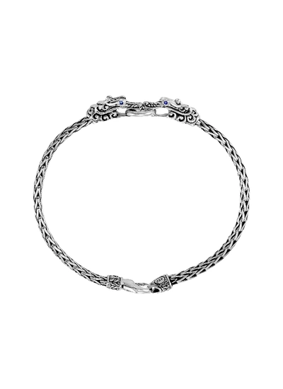 Shop John Hardy Legends Naga' Sapphire Silver Chain Bracelet In Metallic