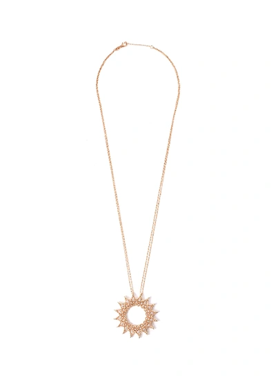 Shop Roberto Coin 'roman Barocco' Diamond 18k Rose Gold Necklace