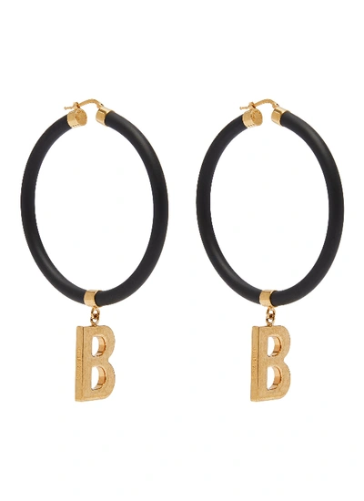 Shop Balenciaga Elastic Band Earrings In Black